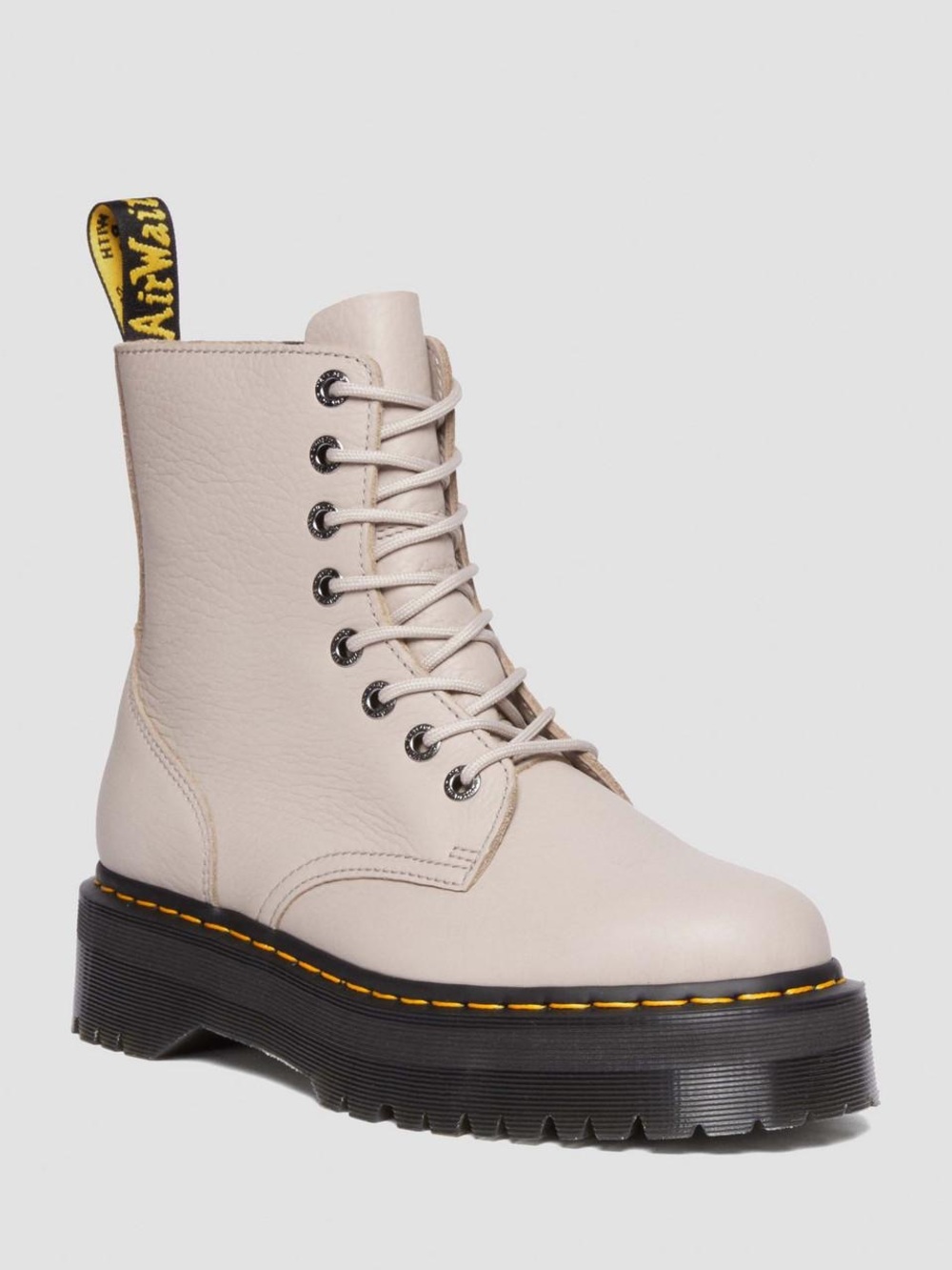 Dr. Martens Jadon III Pisa Platform Boots Taupe Cream Leather | Size 8W / 7M